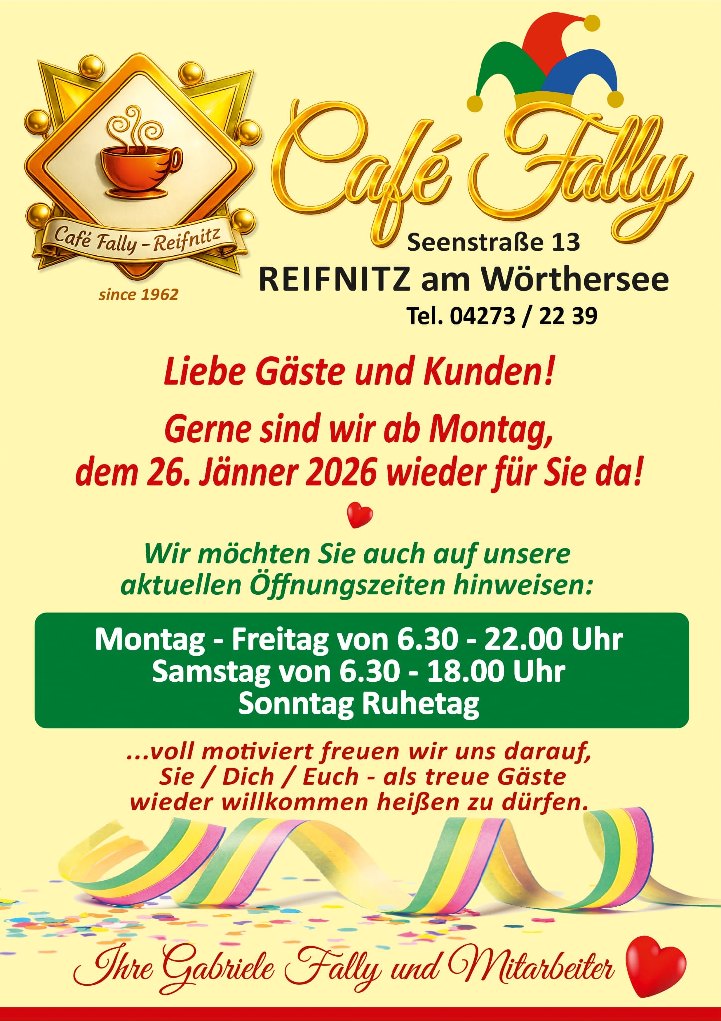 &Ouml;ffnungszeiten 2026